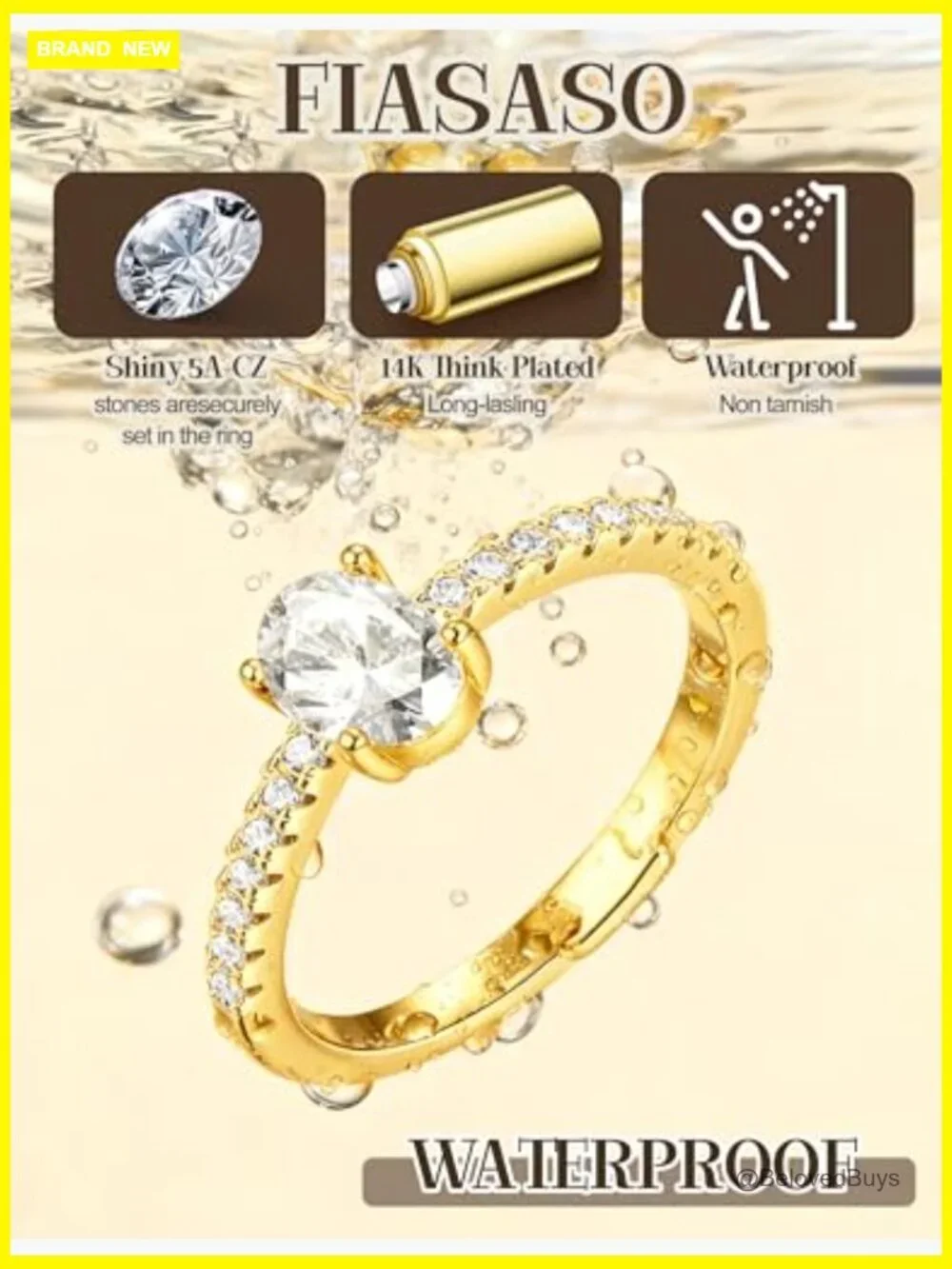 5Pcs Dainty Stackable Rings 14K Gold Plated CZ Stacking Rings Set Sizes 5-10